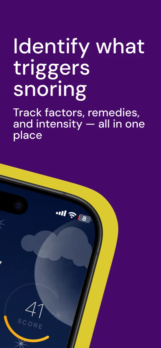 Identify what triggers snoring — Snorely tracks factors, remedies and snore intensity in one place